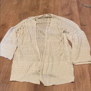 Cream Open-Knit Women's Cardigan